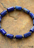 Boho Bracelet, Stretchy Bracelet, Blue Lapis and Purple Amethyst